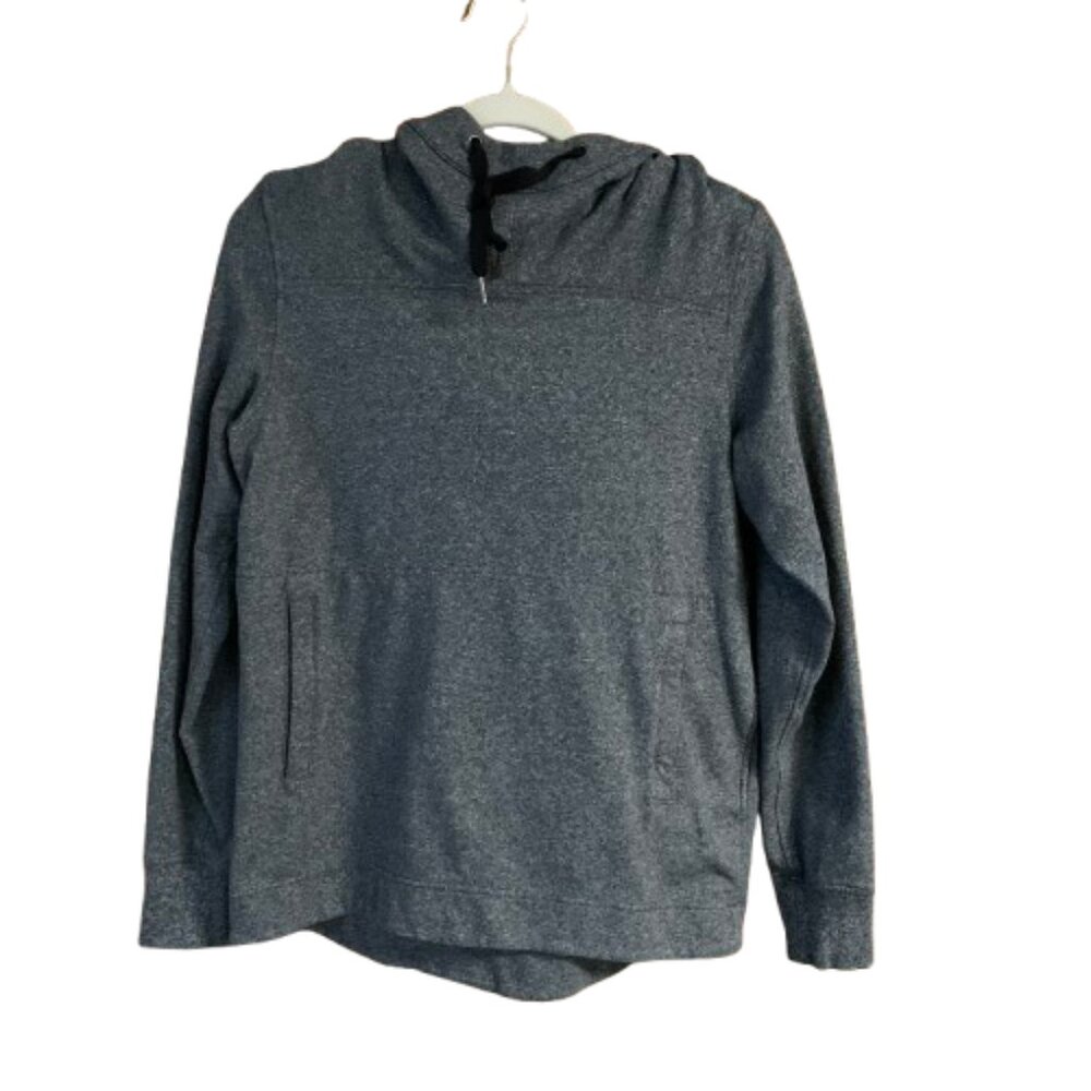 Lululemon Split Gray Women's 6 High Neck Hooded Pullover Sweatshirt EUC